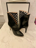 Gucci Plume Black Lattice Heeled Boots UK 7.5 (new)