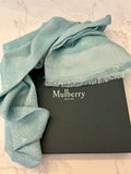 Pre Loved Mulberry Silk & Cotton Tree Logo Scarf (excellent)