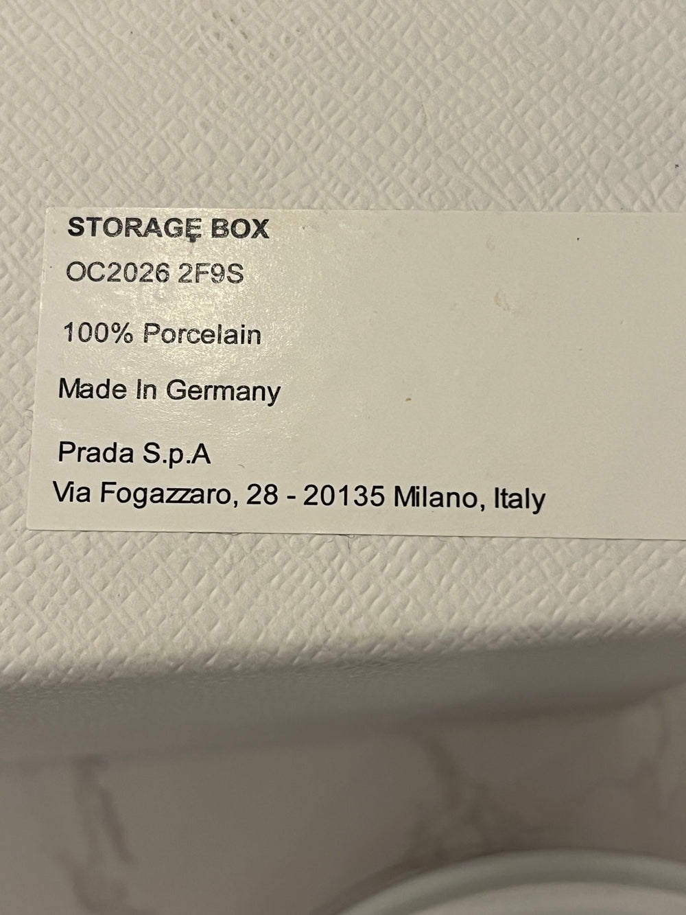 Pre Loved Prada Ceramic Trinket Dish (New)