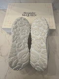 Pre Loved Alexander McQueen Oversized White Trainers with Pink Accents UK 5.5 (new)