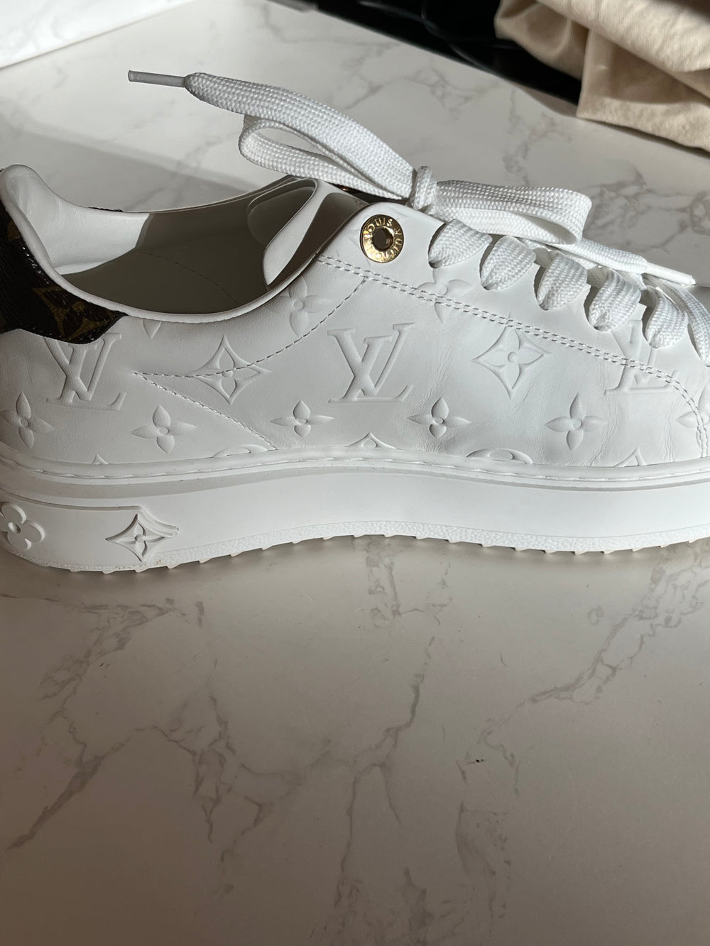 Pre Loved Louis Vuitton Time Out Sneakers UK6.5