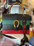Pre Loved Gucci Tricolour Large Dionysus Bamboo Top Handle