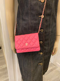 Pre Loved Chanel Mini Wallet on Chain in Pink 2020 (excellent)