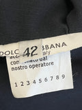 Dolce & Gabbana Black Ruched Dress IT42 UK 10
