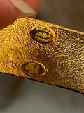 Chanel Gold Tone Chain & Enamel  Logo Cuff Chain (reserved)
