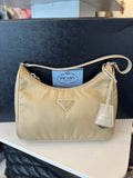 Prada re-edition 2005 beige nylon shoulder bag