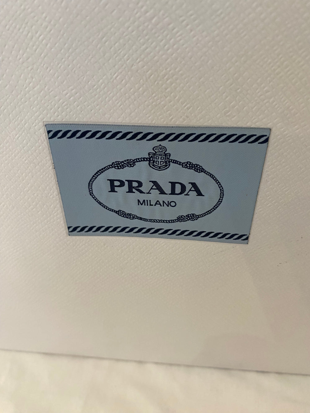Pre Loved Prada Vitello Daino Logo Crossbody in Pale Dusky Pink - Excellent