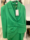 The Fold London Amberley Vivid Green Crepe Two Piece uk12 (new)