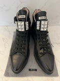 Pre Loved Miu Miu Black Leather & Crystal Boots UK 5.5 (New)