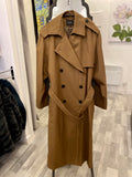 Pre Loved Isabel Marant Bronze Trench Coat Jepson Virgin Wool Size 34 (Oversized)