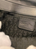 Pre Loved Christian Dior Corset Saddle Bag in Black Leather