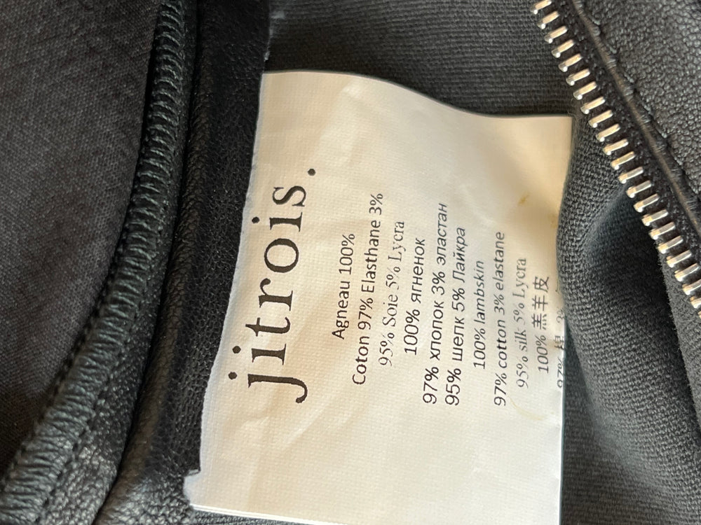 Pre Loved Jitrois Black Leather Dress Fr38 uk10