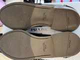 Pre Loved Prada Black & White Leather Loafers size UK5 (New)