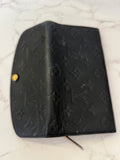 Pre Loved Louis Vuitton Emilie Black Leather Purse