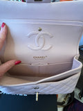 Pre Loved Chanel Classic Flap Bag in Powder Pink Caviar Leather (excellent)