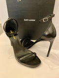 Pre Loved Yves Saint Laurent Opyum Sandals in Black Leather Size uk7