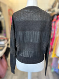 Pre Loved Saint Laurent Black V-Neck Sparkle Sweater