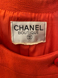 Pre Loved Chanel Vintage Coral Skirt Suit 36 fits uk8