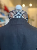 Pre Loved Burberry Black Wilo Coat Silver Toggles UK8