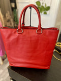 Pre Loved Prada Red Leather Vitello Daino tote
