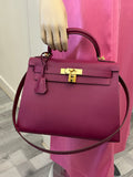Pre Loved Hermes Kelly 28 in Epsom Tosca Leather With Gold Tone Hardware (new special order)