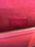 Pre Loved Louis Vuitton Victoire Shoulder Bag in Monogam Canvas and Red Leather - Excellent
