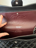 Pre Loved Chanel Double Flap Jumbo in Black Leather (excellent) **reserved**