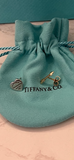 Pre Loved Tiffany & Co Silver Heart and 18ct Gold Lovestruck Earrings (excellent)