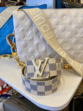 Pre Loved Louis Vuitton LV Damier Azure Belt - 95cm