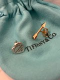 Pre Loved Tiffany & Co Silver Heart and 18ct Gold Lovestruck Earrings (excellent)
