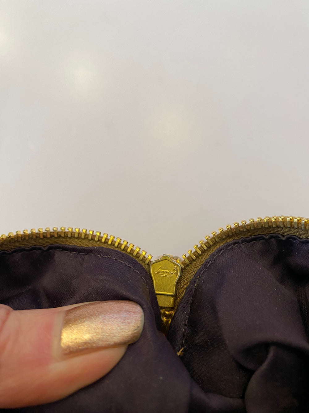 Pre Loved Miu Miu Matelasse Gold Wristlet Clutch Bag