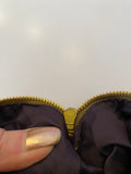 Pre Loved Miu Miu Matelasse Gold Wristlet Clutch Bag