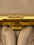 Pre Loved Miu Miu Matalasse Leather Shoulder Bag in Cammeo