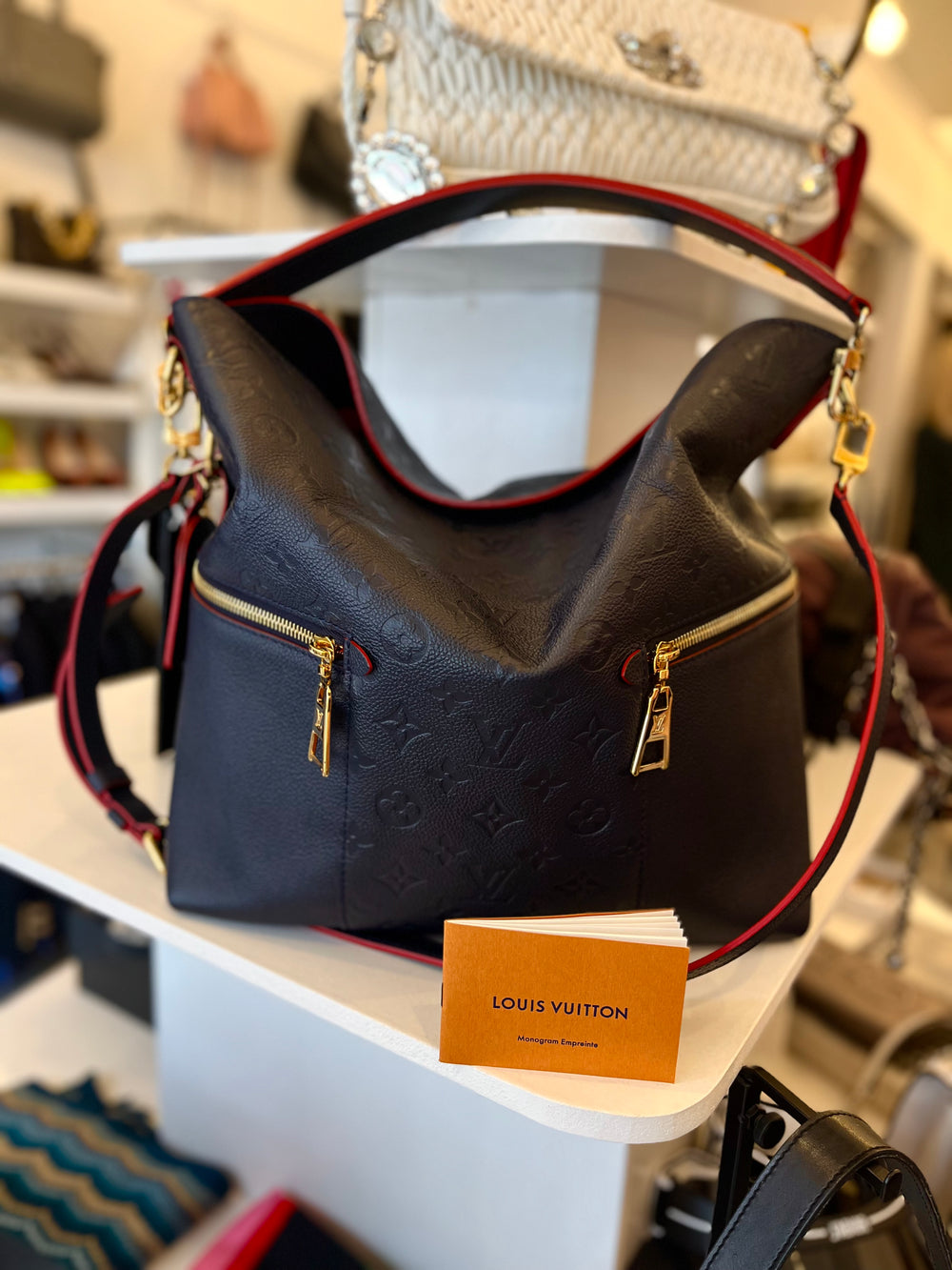 Pre Loved Louis Vuitton Marine & Rouge Melie Shoulder Bag (as new)