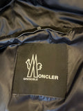 Pre Loved Moncler Black Grenoble Ski Jacket With Hood Size 3 fits UK 12-14