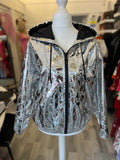 Pre Loved Gucci GG Metallic Bomber Jacket U.K.8 oversized (excellent)
