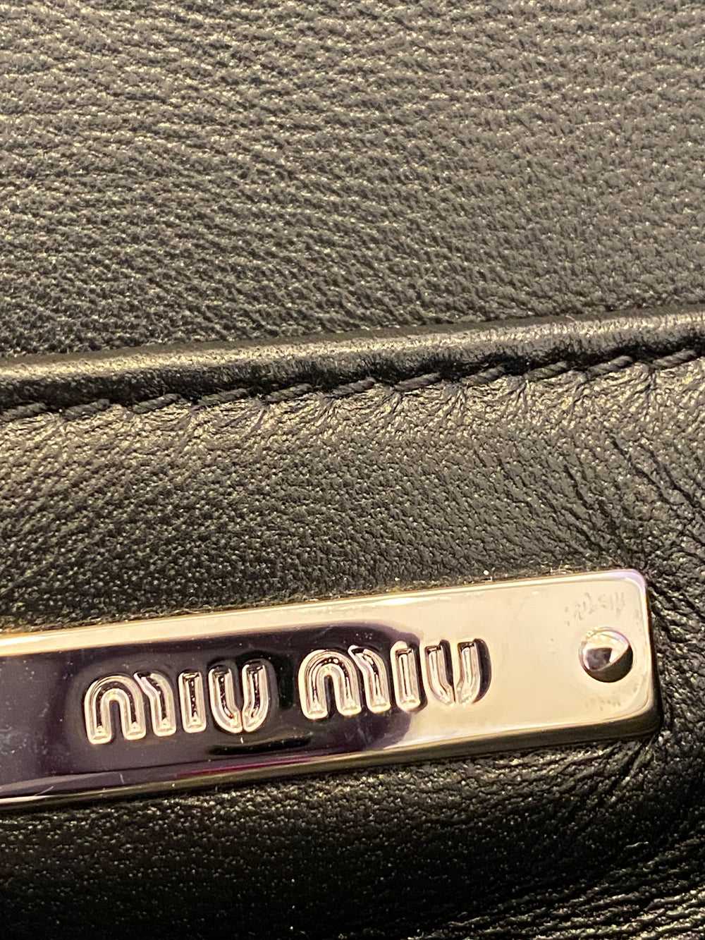 Pre Loved Miu Miu Black Crystal Matelasse Shoulder/Cross Body/Clutch Bag (new)