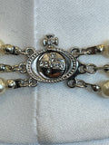 Vivienne Westwood 3 Row Pearl Diamanté Orb Choker