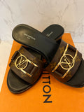 Pre Loved Louis Vuitton Monogram Lock It Mules UK 4