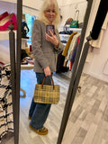 Burberry Small Haymarket Coated Canvas Check Tote