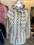 Pre Loved Gucci Magnolia Silk Blouse uk10 New **reserved**