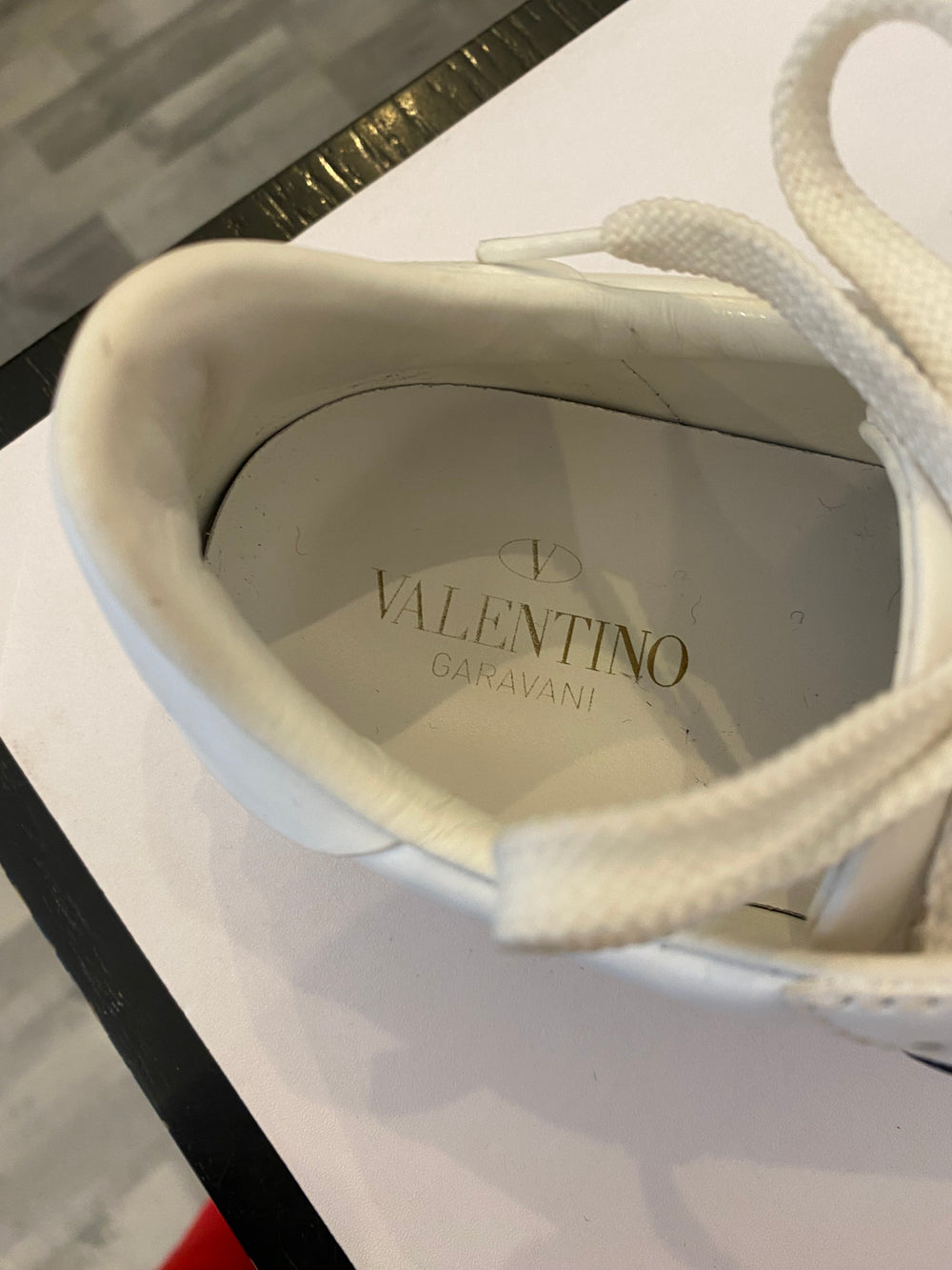 Pre Loved Valentino Garavani White Open Sneaker size uk4