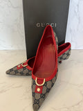 Pre Loved Gucci Vintage GG Kitten Heels UK5