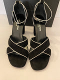 Pre Loved Yves Saint Laurent Black Platform Velvet Heels uk3.5 (excellent)