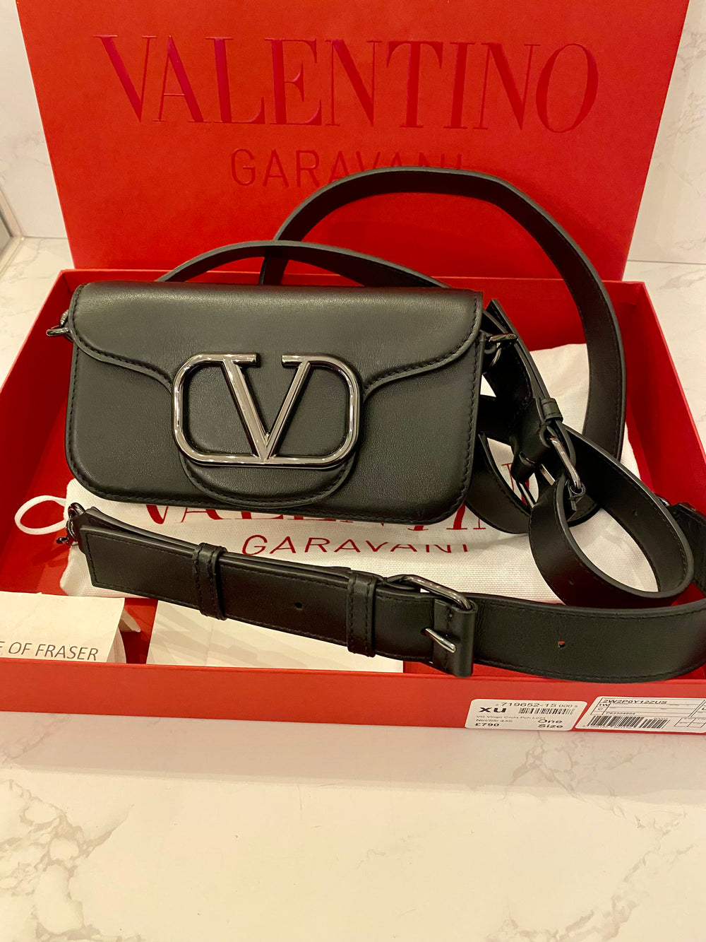 Pre Loved Valentino Garavani Loco Crossbody in Black Leather