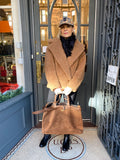 Max Mara Camel Teddy Biker Style Jacket UK 8 - Oversized (New)