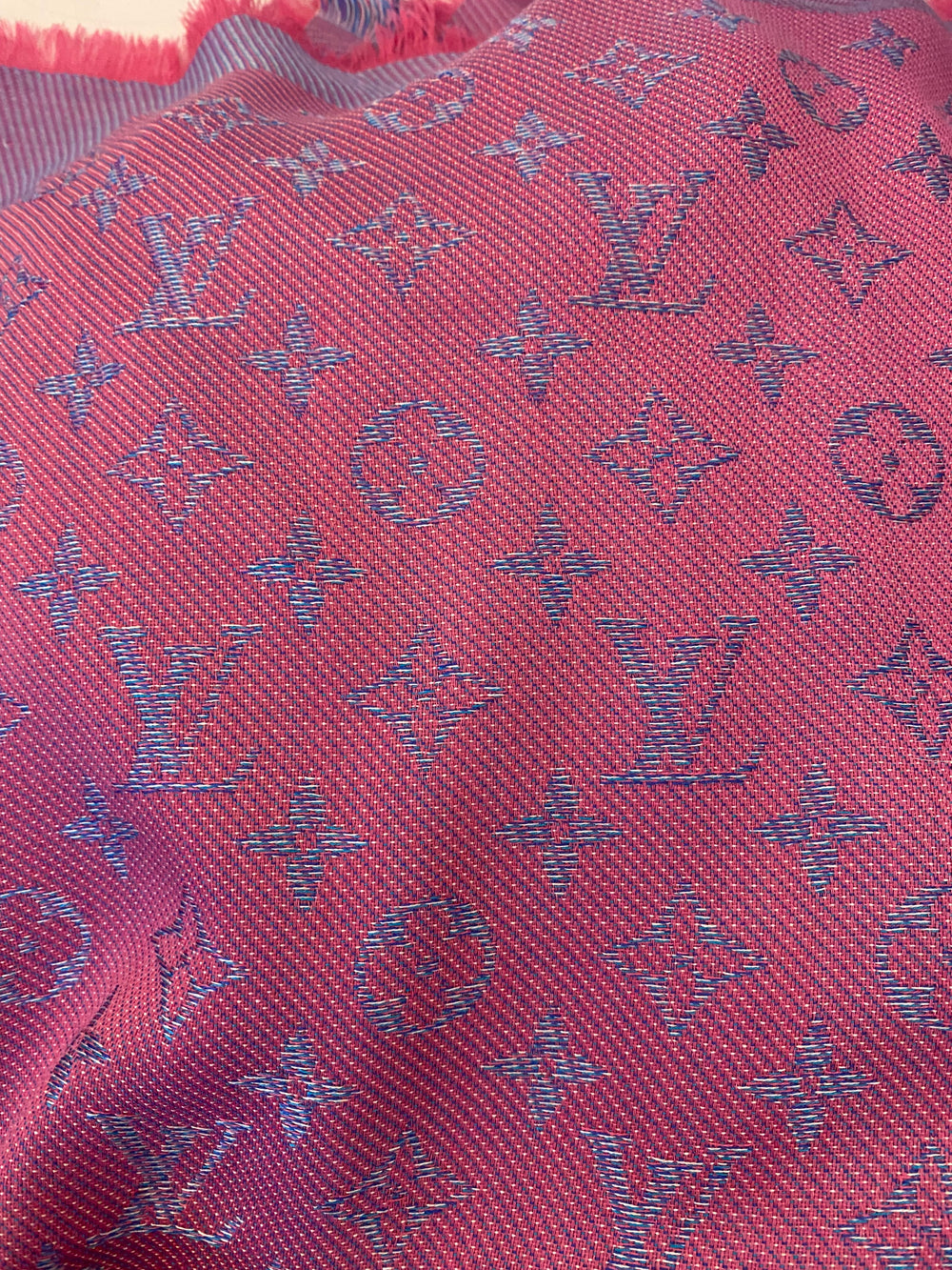 Pre Loved Louis Vuitton Monogram Pink/Purple Shawl (excellent) **RESERVED**