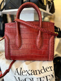 Pre Loved Alexander McQueen Heroine Red Croc Handbag