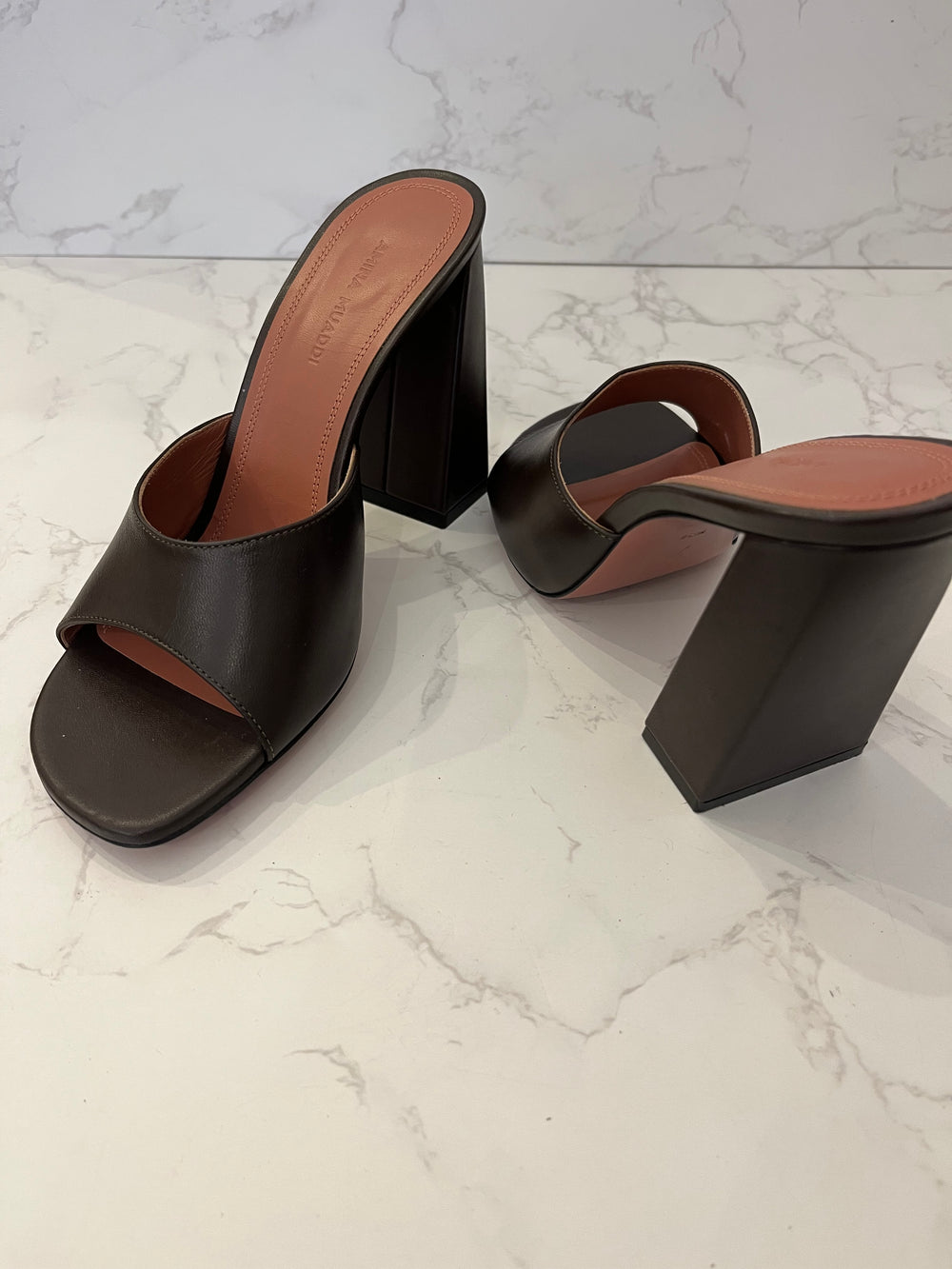 Pre Loved Amina Muaddi Lupita open toe sandals. UK size 3.5