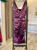 Dolce & Gabbana Purple Leopard Silk Dress IT 42 (UK 8)